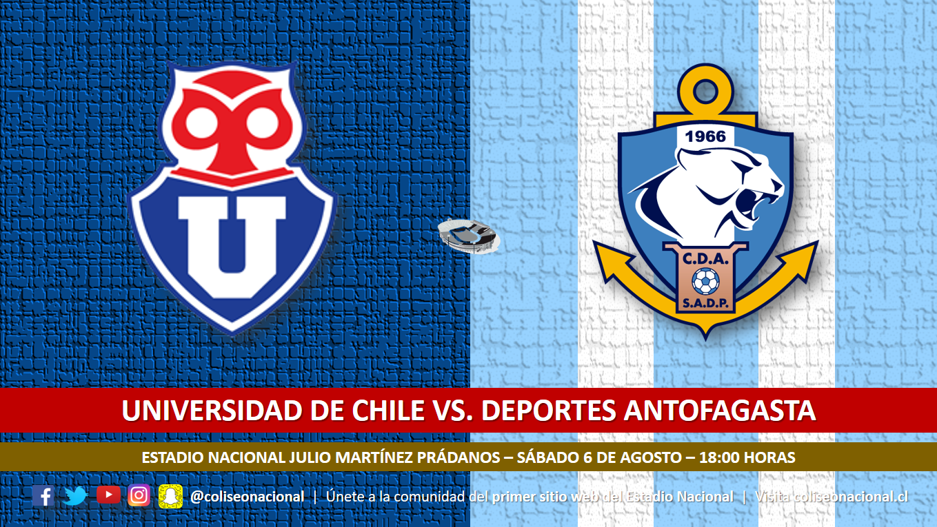 U. de Chile vs. Deportes Antofagasta.